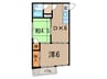 光ハウス（２Ｆ） 2DKの間取り