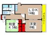 パ－クウエスト八千代台 2LDKの間取り