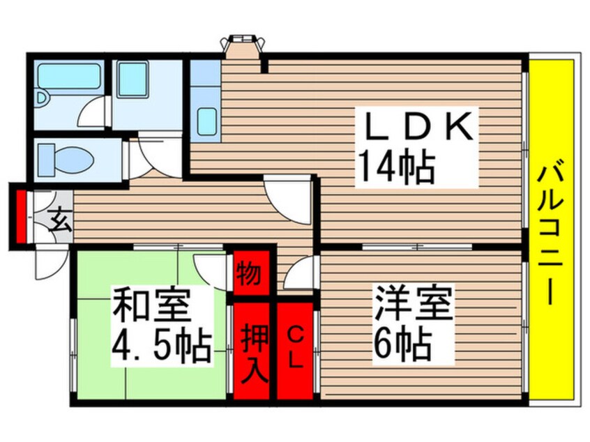 間取図 パ－クウエスト八千代台