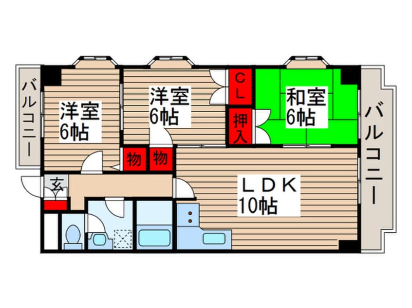 間取図 ランドフォレスト天王台Ⅰ