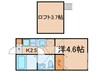 プライア読売ランド前 1Kの間取り