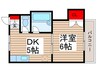 第一山田ビル 1DKの間取り