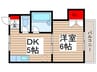 第一山田ビル 1DKの間取り