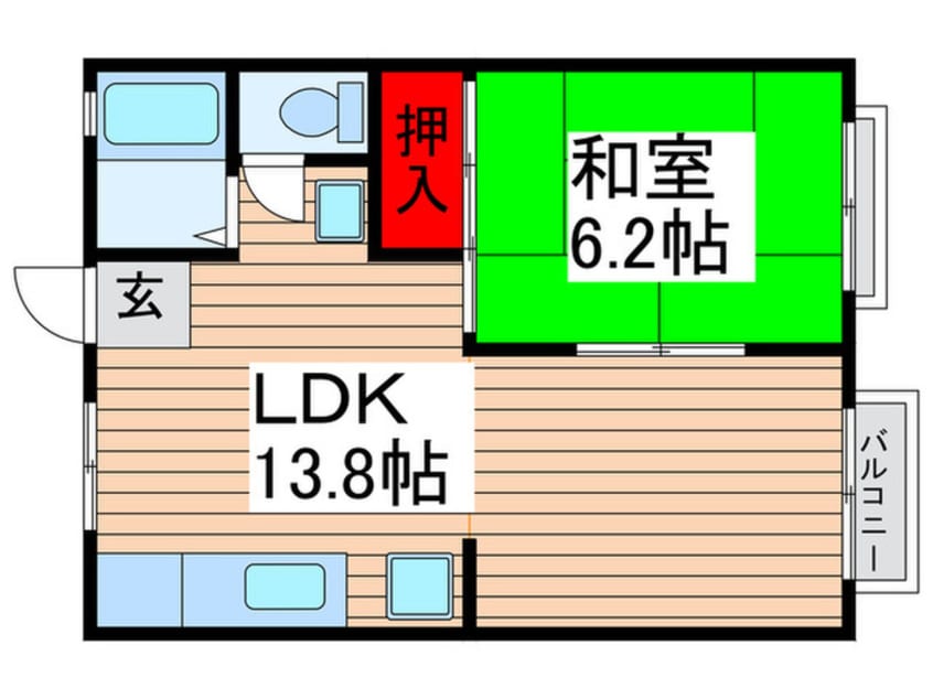 間取図 アメリカンハイツB