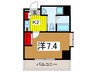バ－ジュアル浦和ウエスト 1Kの間取り