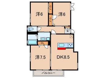 間取図 ヴィラパ－ク１番館