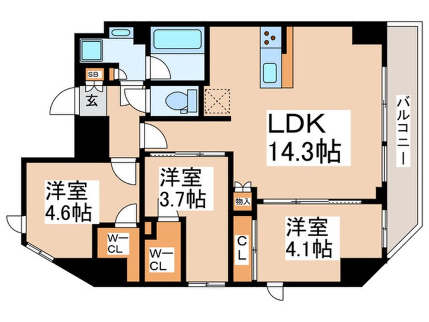 間取図 仮)コンフォリア・リヴ西葛西