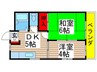 共和ハイツ 2DKの間取り