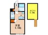 オギクボテラス 1Kの間取り