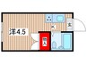 スカイハイツ 1Rの間取り