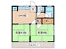 たちばなハイツＡ 2DKの間取り