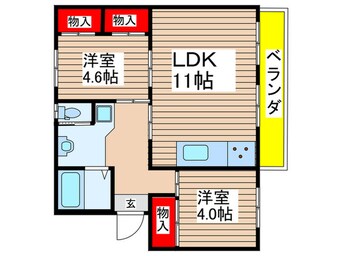 間取図 芝山団地19号棟（103）