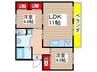 芝山団地19号棟（103） 2LDKの間取り