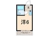 つくばハイツ2 1Rの間取り