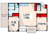 カスタム南葛西 2LDKの間取り