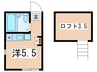 サンテック神大寺 1Rの間取り