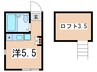 サンテック神大寺 1Rの間取り