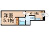 スカイ都立家政 1Kの間取り