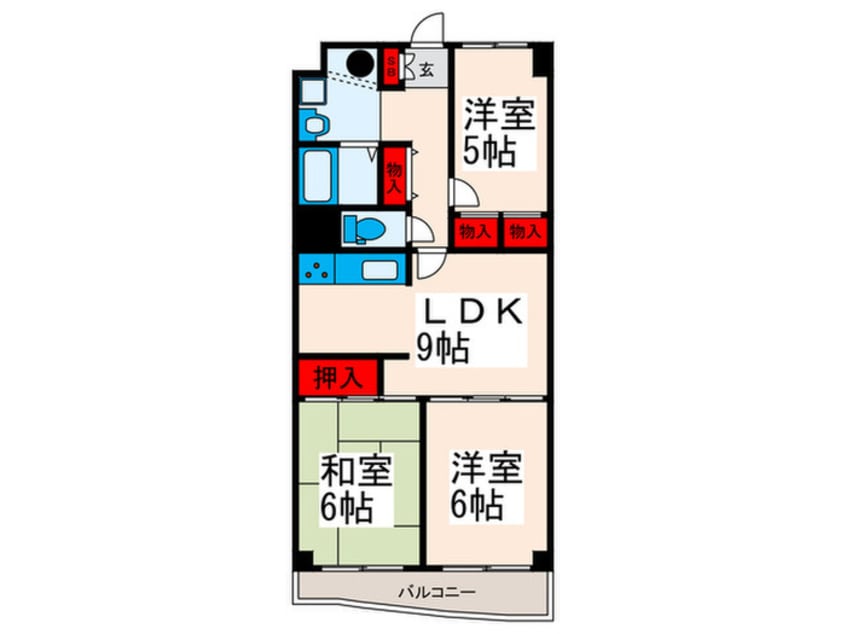 間取図 尾竹橋公園スカイハイツ(1103)