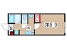 ルミナス逆井 1Kの間取り