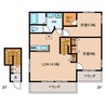 SSメゾン 2LDKの間取り