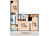 THE TOKYO TOWERS MIDTOWER(18F) 2LDKの間取り