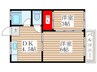 ハイツ福生 2DKの間取り