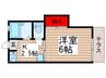 イクヘルス青葉 1Kの間取り