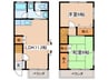 シャトレコリ－ヌＢ 2LDKの間取り