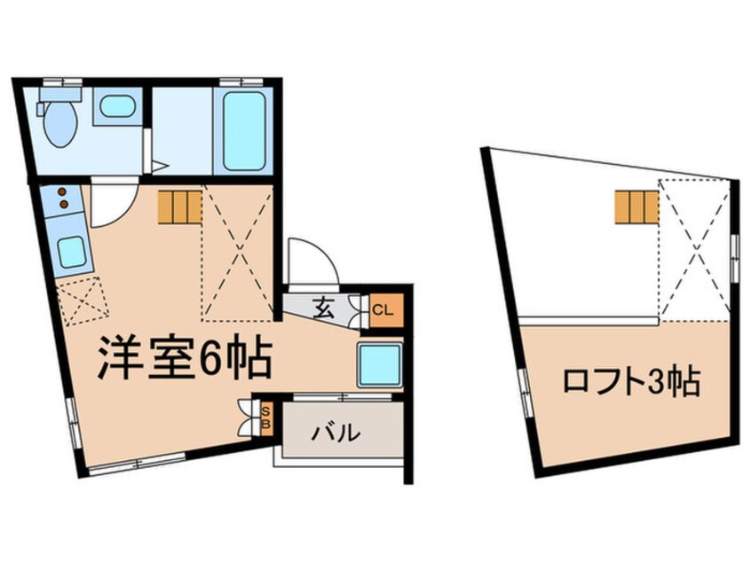 間取図 パティオ梅ヶ丘Ｅ