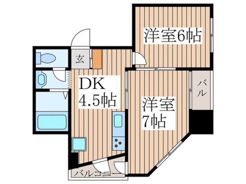 間取図 ヴェリテ武蔵関