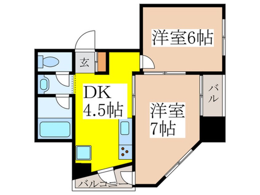 間取図 ヴェリテ武蔵関