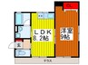 ヴィラⅡ 1LDKの間取り