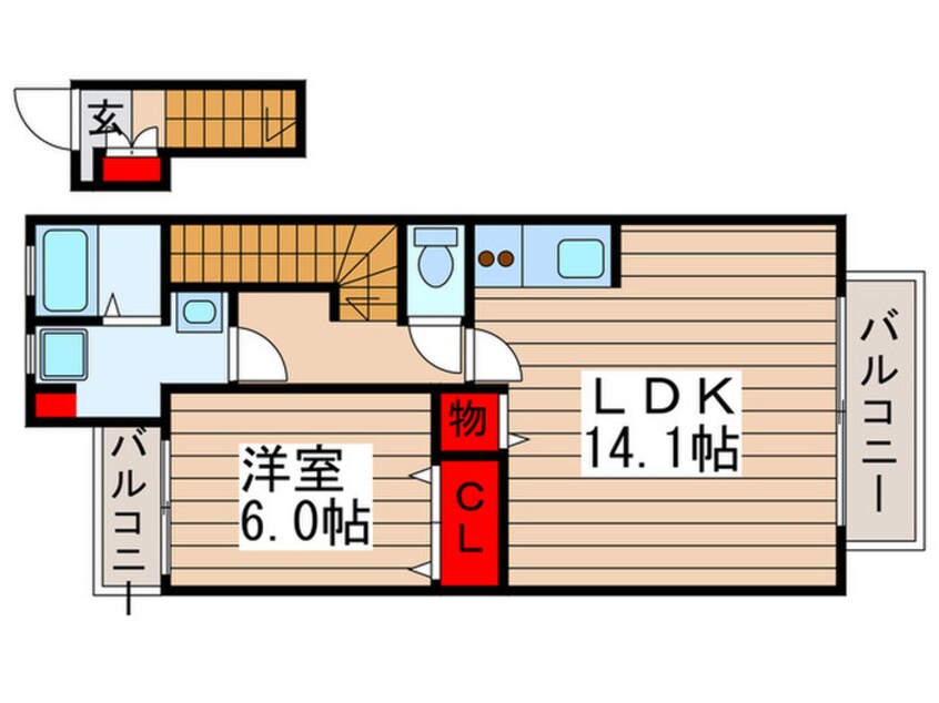 間取図 レカン　ド　コリ－ヌ