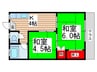 森ハイツ 2Kの間取り