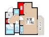 ジョイシティ住吉Ⅱ 1Rの間取り
