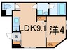ベルシエル高野 1LDKの間取り