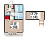 アメリカンリバティ－所沢２９ 1Kの間取り