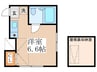 パ－ルフラッツ 1Rの間取り