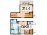 篠原西町ハウス 1DKの間取り