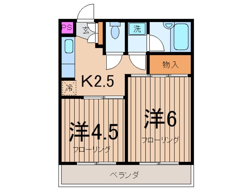 間取図 メルシー下目黒