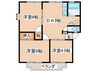 リバ－ハイツ岩田 3DKの間取り