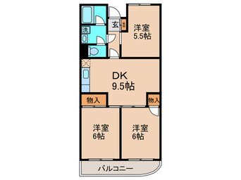 間取図 コンフォール新城