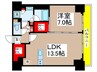 プライムメゾン千葉新町 1LDKの間取り
