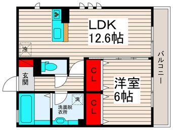 間取図 クレール扇