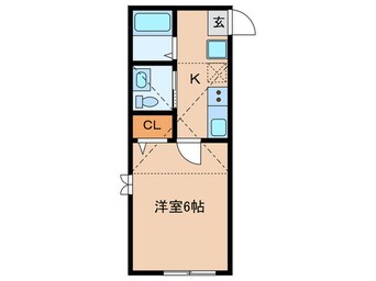 間取図 ベイルーム県立大学A