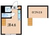 ハーモニーテラス十条 1Rの間取り