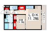 ｃｌｏｖｅｒＡ棟 1LDKの間取り