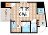 ラビコート 1Kの間取り