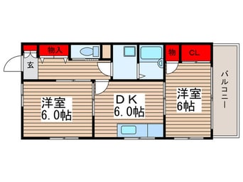 間取図 リバ－サイドミチ